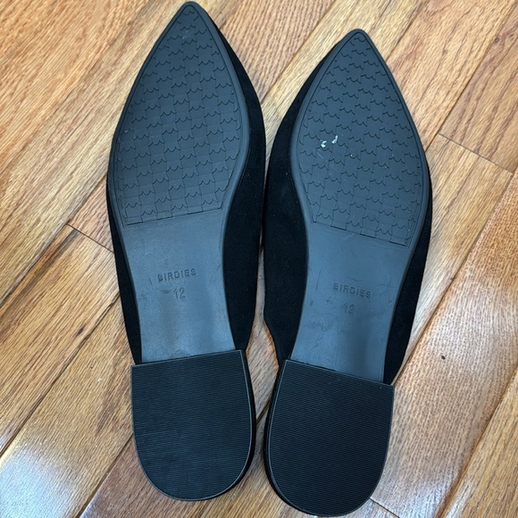 Birdies The Swan Black Suede Pointed-Toe Slides with Quilted Insole, Size 12 - Picture 8 of 8